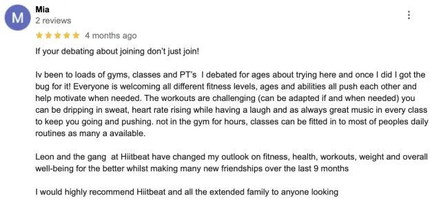 HIITBEAT member review 11